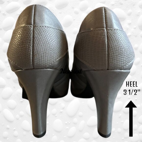 👠 Chic Grey Leather Heels by Naturalizer – Like New!  Size 8👠 - Picture 9 of 10